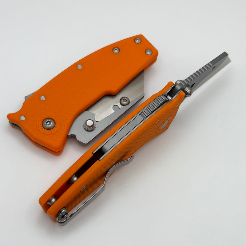 Demko Nano Razor Shark w/ Orange G-10 Handles & Changeable Razor Blade