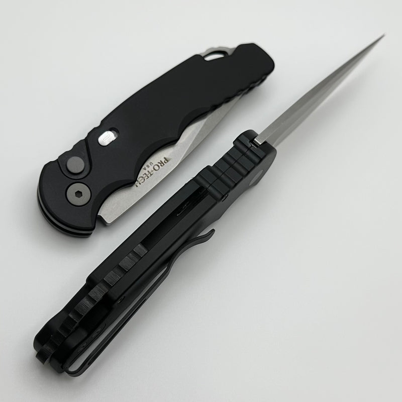 Pro-Tech TR-5 Black Handle w/ Stonewash S35VN T501