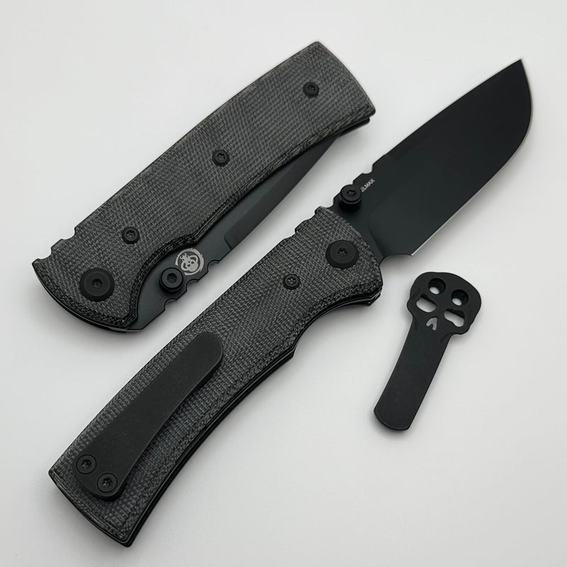 Chaves Redencion Street Blackout w/ Black Micarta & PVD Elmax Drop Point - Blue Label