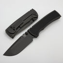 Chaves Knives Redencion 229 w/ Stonewash Titanium Integral Handle w/ Magnetic Knurled Ti Inlays & Drop Point CPM-3V