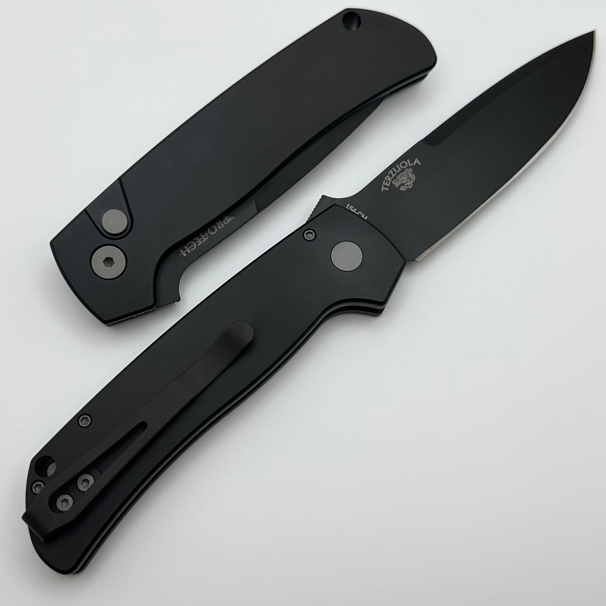 Pro-Tech Terzuola ATCF Black Aluminum Handles w/ DLC 154CM BT2603 Pro-Tech Terzuola ATCF Black Aluminum Handles w/ DLC 154CM BT2603
