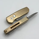 Pro-Tech Runt 5 w/ Albronze Handle w/ Pearl Button & Stonewash Wharncliffe MagnaCut R5310