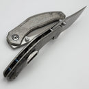 Custom Knife Factory Blava Milled Crystal Titanium & CKF Wash M398