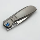 Poikilo Blade Gecko S1.1 Titanium Handles w/ Blue Ti Accents & Satin M398