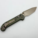 Marfione Select Microtech LUDT Ram-Lok w/ Antique Green Grooved Titanium Handles w/ Bronze Accents & Bronze Tanto 1136RLG-13MS1