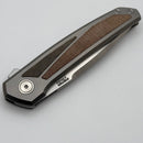Pena X Series Cobra Flipper w/ Brown/Green Micarta Inlays & CPM-M4
