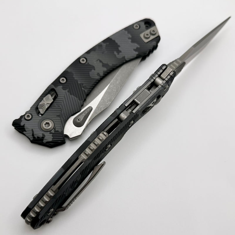 Microtech Amphibian RAM LOK Urban Camo Fluted Aluminum & Apocalyptic M390MK 137RL-10APFLUCS ONE PER HOUSEHOLD