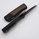 Chaves Knives Sangre 229 The Suit w/ Bronze Titanium Inlaid Titanium Handles & 3.6" Stonewash PVD M390