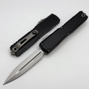 Microtech Ultratech Gen IV D/E Stonewash Standard w/ Black Handle 11224-10