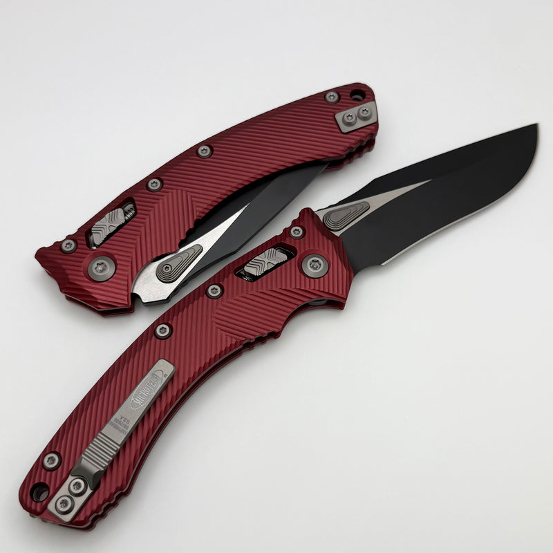 Microtech Amphibian RAM LOK Merlot Fluted Aluminum & Black M390MK 137RL-1FLMR