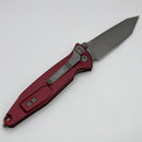 Microtech Socom Elite Manual Tanto Apocalyptic Partial Serrated & Merlot Handles 161-11APMR