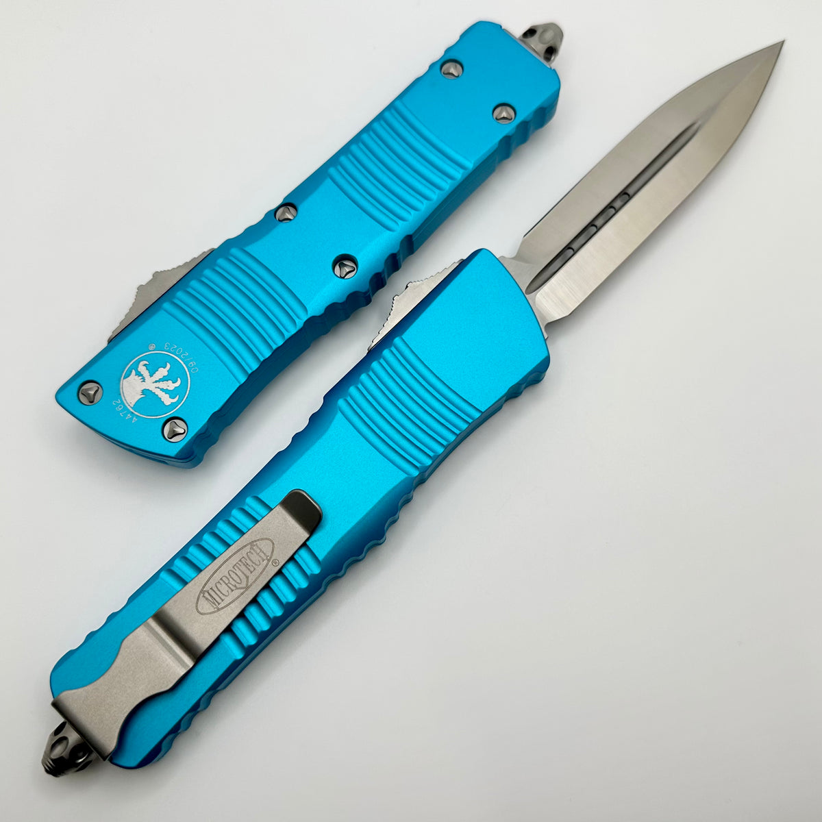 Microtech Combat Troodon D/E Turquoise Satin Standard 142-4TQ