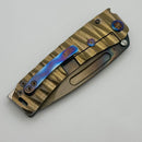 Medford Marauder H Bronze Lightning Handles w/ Flamed Hardware & Vulcan S45VN Drop Point