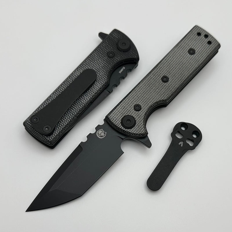 Chaves Knives T.A.K Blackout w/ Black Micarta & PVD Tanto Elmax - Blue Label