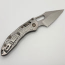 Microtech Marfione Select Manual Stitch RAM LOK Titanium Frag Handles & Full Serrated Stonewash M390MK w/ Double Vapor Blast & Flamed Accents 169RL-12FRMS4