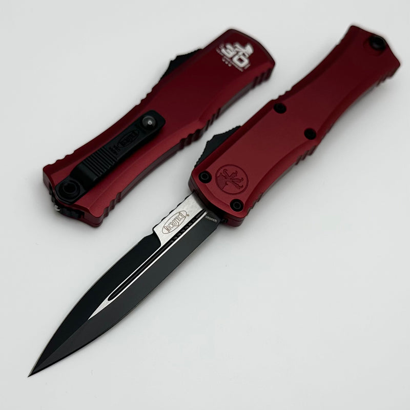 Microtech Knives Mini Hera 30th Anniversary Black Bayonet M390MK w/ Merlot Handle 1701M-1MR30