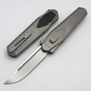 Remette RT Swordfish Titanium Handle w/ Carbon Fiber Inlay & Clip Point M390 Manual OTF ZL101B1