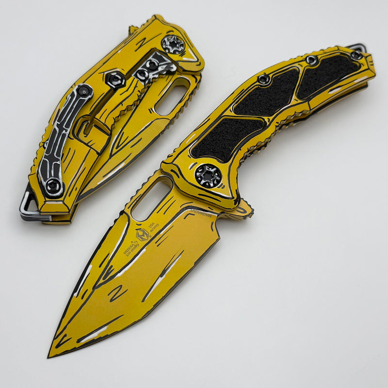 Heretic Knives Medusa Cel Shade Yellow Handles w/ MagnaCut H009-CS-YW