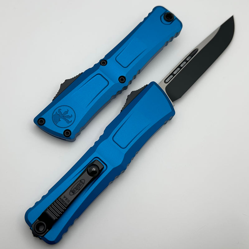 Microtech Knives Combat Troodon Gen III Black S/E w/ Blue Handle 1143-1BL