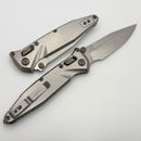 Marfione Select Microtech Socom Ram-Lok Antique Gold Titanium Slab Handles w/ Bronze Accents & Spear Point Bronze M390MK 160RLS-10SMS5