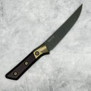 Microtech Boning Knife Black Cherry G-10/Ti Bolster Handle w/ DLC M390MK Signature Series 3100B-1DLCBCS