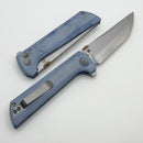 North Mountain Blade Chop2 2406 w/ Blue Canvas Micarta Handles & SLD-Magic