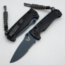 Benchmade Mini Adira Tempest Gray Grivory & Cerakote Blue Serrated MagnaCut 18065SBT-01
