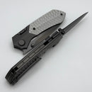 Remette RT Meteor Titanium Handles w/ Silver Carbon Fiber Inlays & DLC M390 RTPT-BD