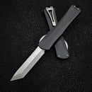 Heretic Knives Manticore X Black Handle & Stonewash Tanto MagnaCut H031-2A