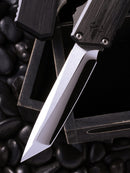 Marfione Custom Executive Scarab 2 Gen 3 Mirror Polish Chisel Tanto w/ Hefted Black Aluminum Handle