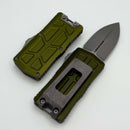 Microtech Exocet II w/ OD Green Aluminum Handle & Apocalyptic D/E M390MK 1157-10APOD