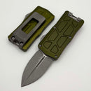 Microtech Exocet II w/ OD Green Aluminum Handle & Apocalyptic D/E M390MK 1157-10APOD