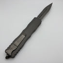 Microtech Dirac Delta D/E Apocalyptic Partial Serrated & Natural Clear Handle 227-11APNC