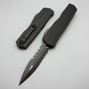 Microtech Cypher II D/E Apocalyptic Partial Serrated w/ Natural Clear Handle 1242-11APNC