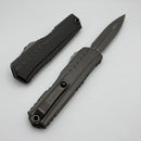 Microtech Cypher II D/E Full Serrated Apocalyptic w/ Natural Clear Handle 1242-12APNC