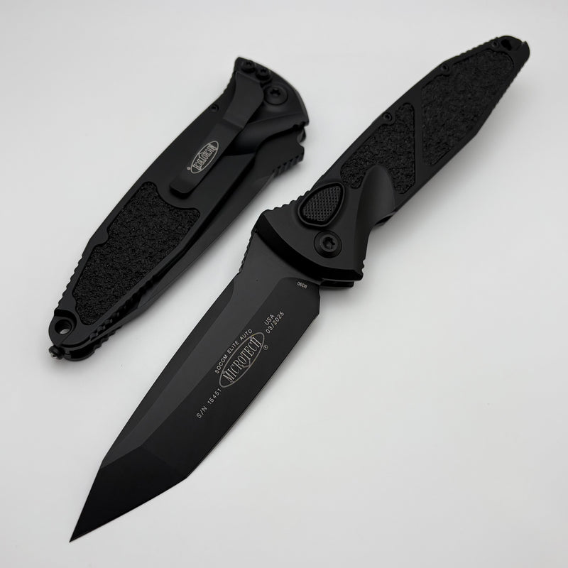 Microtech Socom Elite Blackout Tanto Edge Auto Black Tactical Standard
