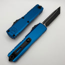 Microtech UTX-85 Gen IV w/ Blue Handle & Black Tanto Full Serrated M390MK 12334-3BL