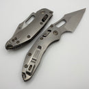 Microtech Marfione Select Manual Stitch RAM LOK Titanium Handles & Full Serrated Stonewash M390MK w/ Double Vapor Blast & Flamed Accents 169RL-12MS4