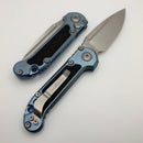 Microtech Marfione Select LUDT Gen III Ice Blue Titanium Textured Inlaid Handles w/ Blue Accents & Stonewash S/E 1135-10MS12