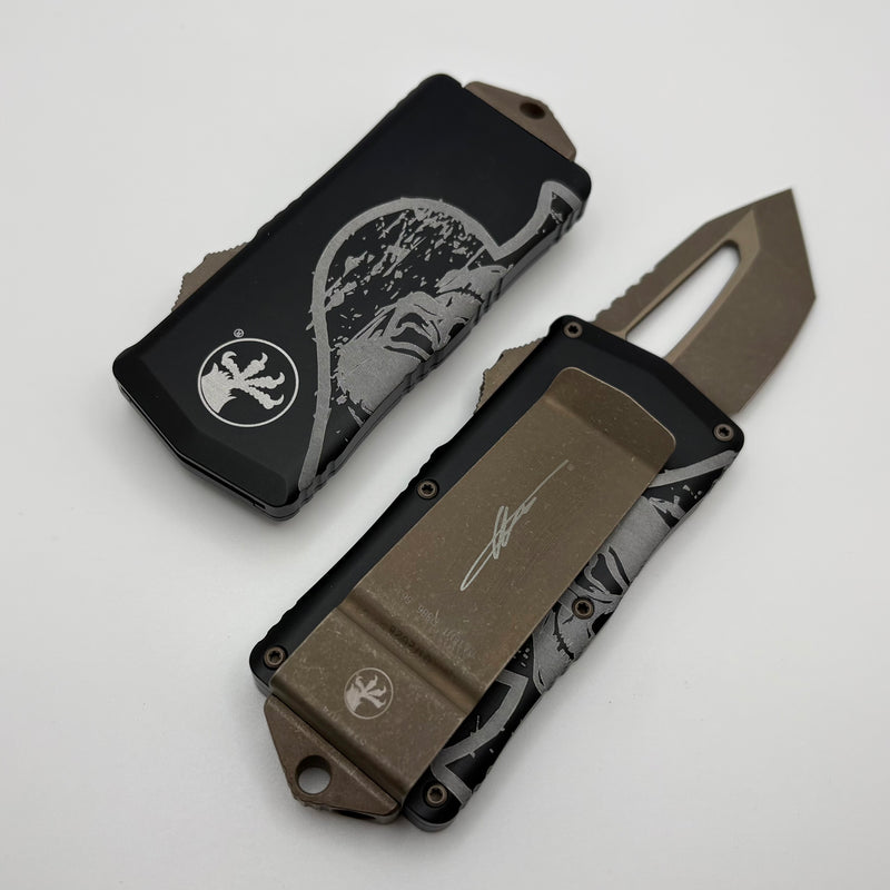 Microtech Exocet T/E Tanto Bronze Death Card Signature Series 158-13DC