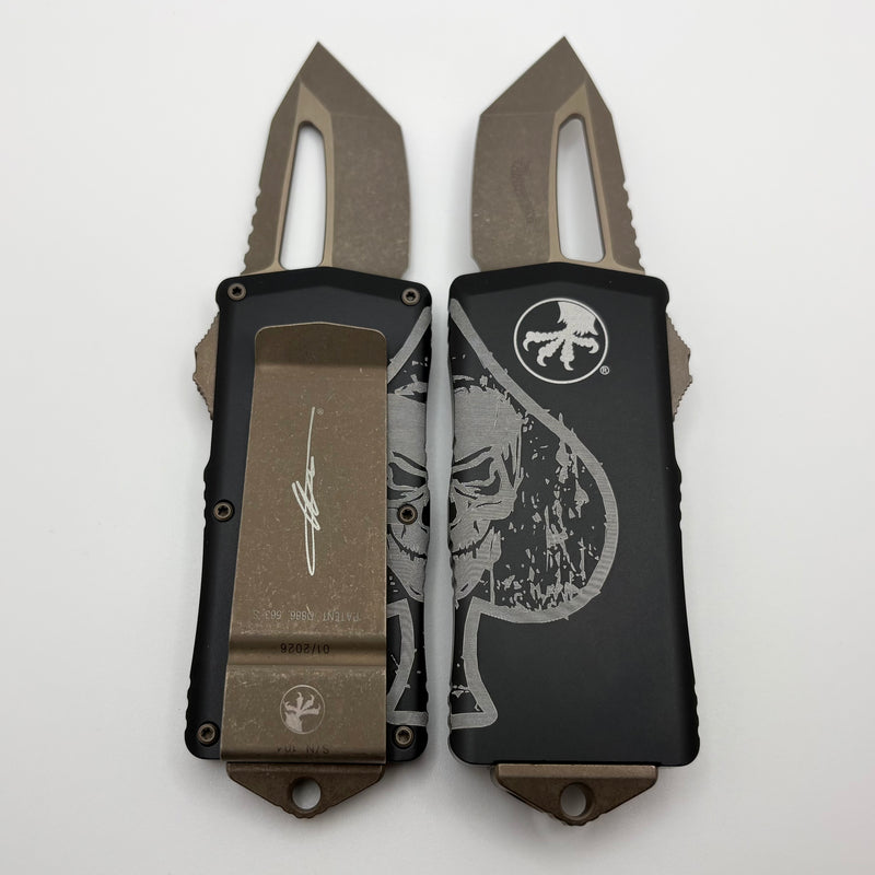 Microtech Exocet T/E Tanto Bronze Death Card Signature Series 158-13DC