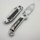 Microtech Knives LUDT Gen III Artic Camo Drop Point w/ Low Polish Accents 1135-1LPACS-D22