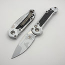 Microtech Knives LUDT Gen III Artic Camo Drop Point w/ Low Polish Accents 1135-1LPACS-D22