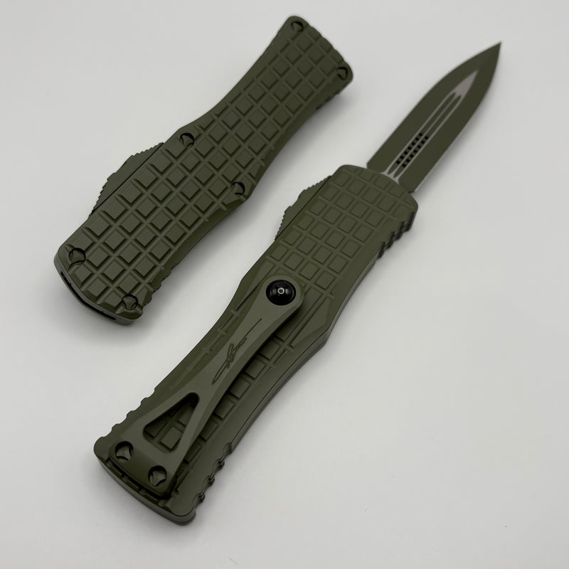 Microtech Hera Frag D/E Forest Green Cerakote Signature Series 702-1FR