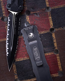 Microtech Dirac Delta D/E Black Tactical Double Reverse Fully Serrated 227-DR3T