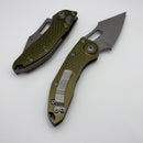 Microtech Borka Stitch w/ OD Green Handles & Full Serrated Apocalyptic 169-12APOD
