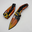 Heretic Knives Medusa Auto Orange Cel Shade w/ Tanto MagnaCut H011-CS-OG