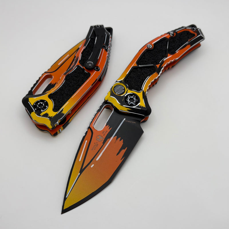 Heretic Knives Medusa Auto Orange Cel Shade w/ Tanto MagnaCut H011-CS- Heretic Knives Medusa Auto Orange Cel Shade w/ Tanto MagnaCut H011-CS-