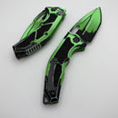 Heretic Knives Medusa Auto Toxic Green Cel Shade w/ Tanto MagnaCut H011-CS-TX