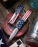 Microtech Hera Double Edge Apocalyptic USA FlagG 702-10APFLAGS